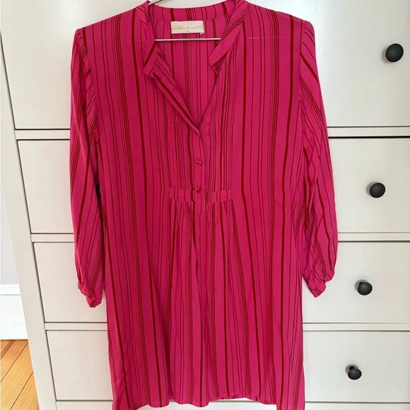 Natalie Martin Fuchsia and Maroon Striped Garment - Picture 3 of 6